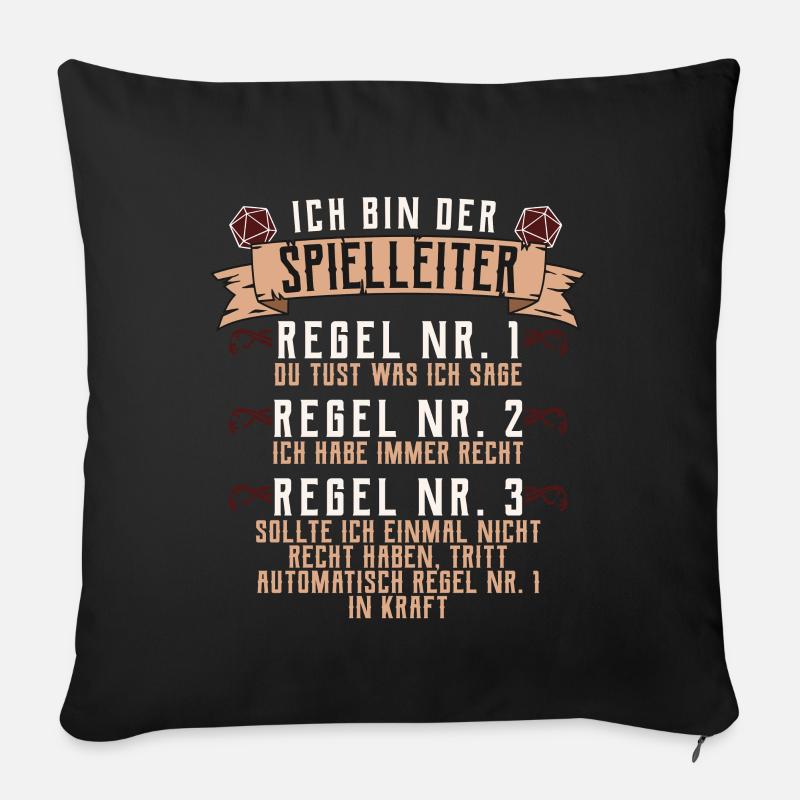 Pen and Paper W20 Rollenspiel RPG Geschenk - Sofakissenbezug 45 x 45 cm - Schwarz