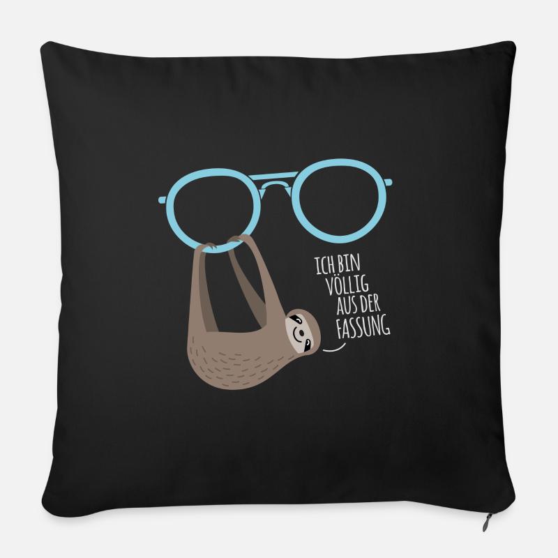 Optiker Brillenträger Brille Faultier Geschenk - Sofakissenbezug 45 x 45 cm - Schwarz