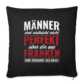 Fränkisch Franken Oberfranken - Sofakissenbezug 45 x 45 cm - Schwarz - Vorne