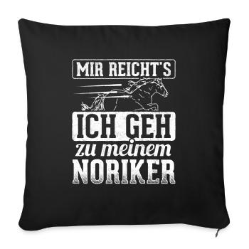 Pferd Pferde - Sofakissenbezug 45 x 45 cm - Schwarz - Vorne