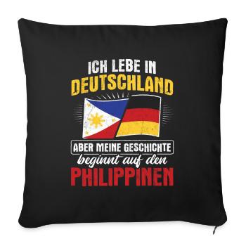 Philippinen Manila Philippinisch - Sofakissenbezug 45 x 45 cm - Schwarz - Vorne