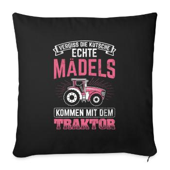 Bauer Traktor Landwirtschaft - Sofakissenbezug 45 x 45 cm - Schwarz - Vorne