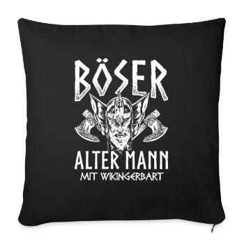 Wikinger Thor - Sofakissenbezug 45 x 45 cm - Schwarz - Vorne