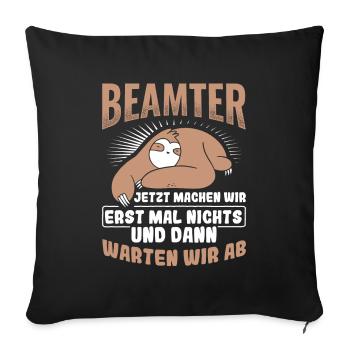Beamter Arbeit Beamte - Sofakissenbezug 45 x 45 cm - Schwarz - Vorne
