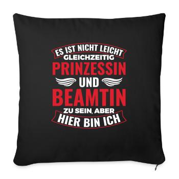 Beamter Arbeit Beamte - Sofakissenbezug 45 x 45 cm - Schwarz - Vorne