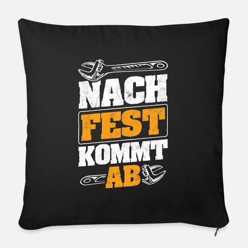 Nach Fest Kommt Ab Mechatroniker KFZ Mechaniker - Sofakissenbezug 45 x 45 cm - Schwarz