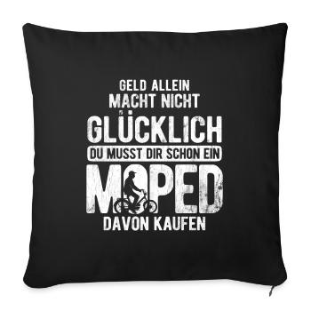 Musst Dir Ein Moped Kaufen Mofa Moped - Sofakissenbezug 45 x 45 cm - Schwarz - Vorne