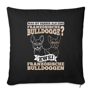 French Bulldog French Bulldog - Sofa pillowcase 17,3'' x 17,3'' (45 x 45 cm) - black - Front