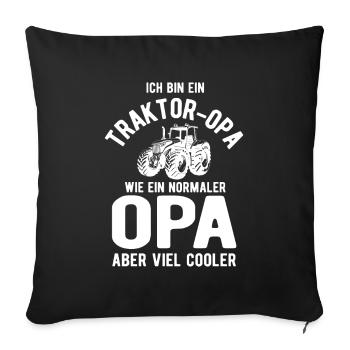 Traktor Landwirtschaft Bauer - Sofakissenbezug 45 x 45 cm - Schwarz - Vorne