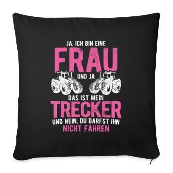Traktor Bauer - Sofakissenbezug 45 x 45 cm - Schwarz - Vorne