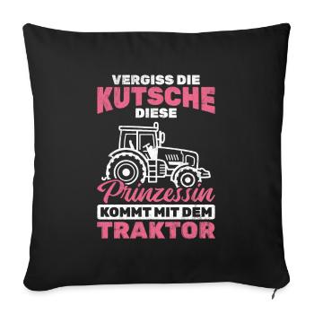Traktor Bauer - Sofakissenbezug 45 x 45 cm - Schwarz - Vorne