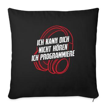Informatik Informatiker Programmierer - Sofakissenbezug 45 x 45 cm - Schwarz - Vorne