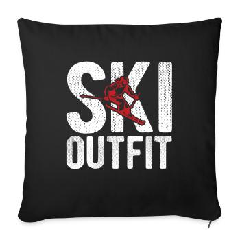 Ski Poison - Housse de coussin décorative 45 x 45 cm - noir - Devant