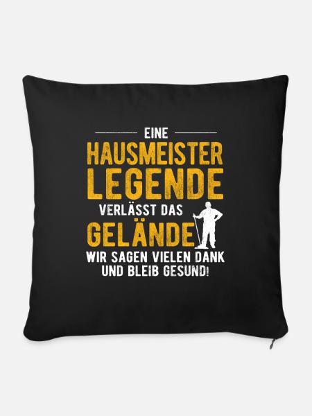 Hausmeister Geschenk - Sofakissenbezug 45 x 45 cm - Schwarz