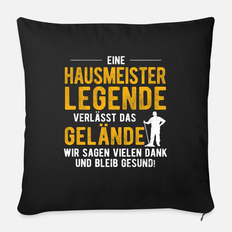 Hausmeister Geschenk - Sofakissenbezug 45 x 45 cm - Schwarz