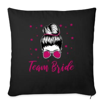 Enterrement de vie de jeune fille de l’équipe Bride - Housse de coussin décorative 45 x 45 cm - noir - Devant