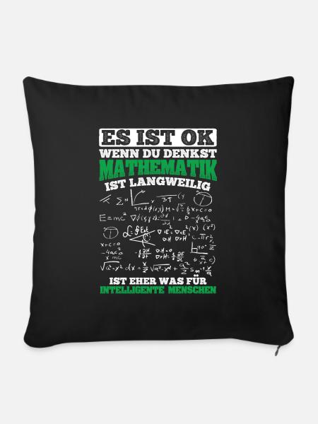 Mathematiker Mathematik Lehrer - Sofakissenbezug 45 x 45 cm - Schwarz