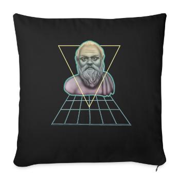 Socrates Greek Philosopher Modern - Sofa pillowcase 17,3'' x 17,3'' (45 x 45 cm) - black - Front