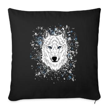 Polarwolf - Sofa pillowcase 17,3'' x 17,3'' (45 x 45 cm) - black - Front