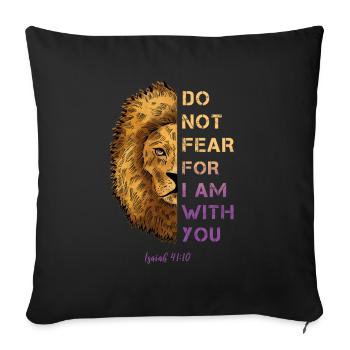 Citation pertinente Léo - Housse de coussin décorative 45 x 45 cm - noir - Devant