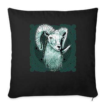 Aries Celtic knot pattern - Sofa pillowcase 17,3'' x 17,3'' (45 x 45 cm) - black - Front