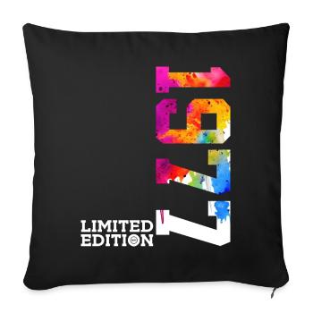 49E ANNIVERSAIRE ÉDITION LIMITÉE 1977 - Housse de coussin décorative 45 x 45 cm - noir - Devant