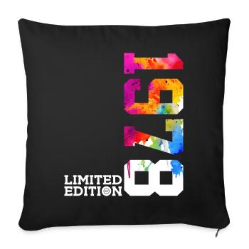 48E ANNIVERSAIRE ÉDITION LIMITÉE 1978 - Housse de coussin décorative 45 x 45 cm - noir - Devant