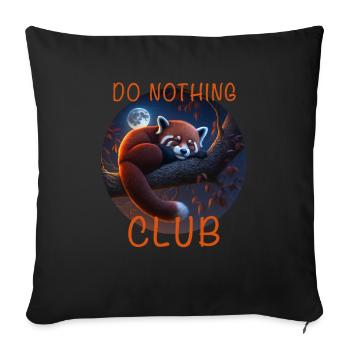 Red panda - Sofa pillowcase 17,3'' x 17,3'' (45 x 45 cm) - black - Front