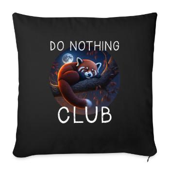 Do Nothing Club Red Panda - Sofa pillowcase 17,3'' x 17,3'' (45 x 45 cm) - black - Front