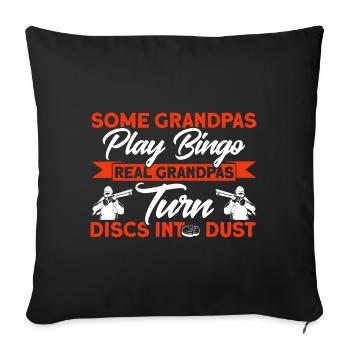 Club de tir Sports de tir Tir au pigeon d’argile Cadeau - Housse de coussin décorative 45 x 45 cm - noir - Devant