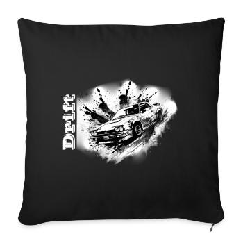 Dérive blanche - Housse de coussin décorative 45 x 45 cm - noir - Devant