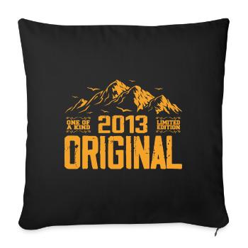Vintage 2013 Geburtstagsgeschenk - Retro 2013 - Sofakissenbezug 45 x 45 cm - Schwarz - Vorne