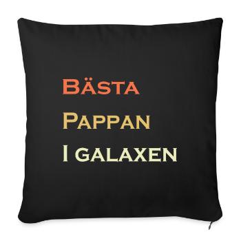 Bester Vater in der Galaxie - Sofakissenbezug 45 x 45 cm - Schwarz - Vorne