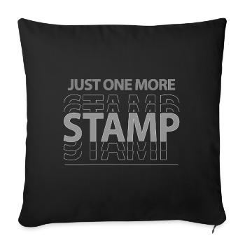 Stamp collecting - Sofa pillowcase 17,3'' x 17,3'' (45 x 45 cm) - black - Front