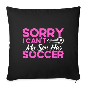 Sports Fan Football Mom Son Gift - Sofa pillowcase 17,3'' x 17,3'' (45 x 45 cm) - black - Front