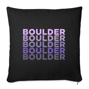 Mur de gymnase de sport d’escalade de bloc - Housse de coussin décorative 45 x 45 cm - noir - Devant