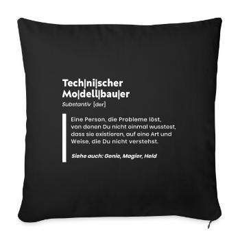 Technischer Modellbauer Definition für Handwerker - Sofakissenbezug 45 x 45 cm - Schwarz - Vorne