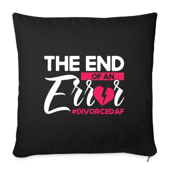 Auflösung der Ehe Geschieden Ex Partner Geschenk - Sofakissenbezug 45 x 45 cm - Schwarz - Vorne
