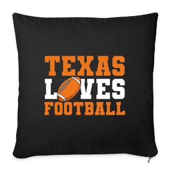 Texas football design for proud Texas fans - Sofa pillowcase 17,3'' x 17,3'' (45 x 45 cm) - black - Front