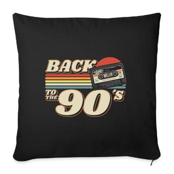 90s Outfit Back to the 90s Retro Party - Sofa pillowcase 17,3'' x 17,3'' (45 x 45 cm) - black - Front