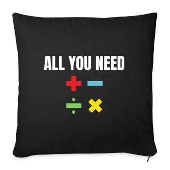 Teacher Math Cool Quote Funny Saying Teaching - Housse de coussin décorative 45 x 45 cm - noir - Devant