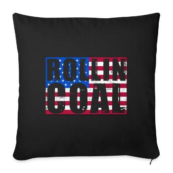 USA Carbon Roller Design for Diesel Drivers - Sofa pillowcase 17,3'' x 17,3'' (45 x 45 cm) - black - Front