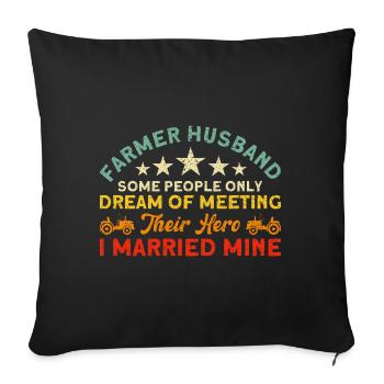 Agriculture Éleveur de bétail Farm Gift - Housse de coussin décorative 45 x 45 cm - noir - Devant
