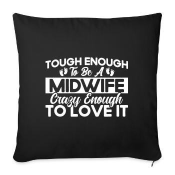 Obstetrician Midwife LD Work Gift - Sofa pillowcase 17,3'' x 17,3'' (45 x 45 cm) - black - Front