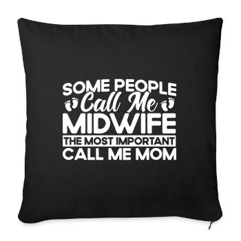 Midwife LD Work Obstetrician Gift - Sofa pillowcase 17,3'' x 17,3'' (45 x 45 cm) - black - Front