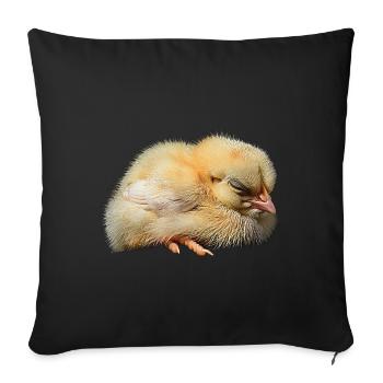 Chicken - Sofa pillowcase 17,3'' x 17,3'' (45 x 45 cm) - black - Front