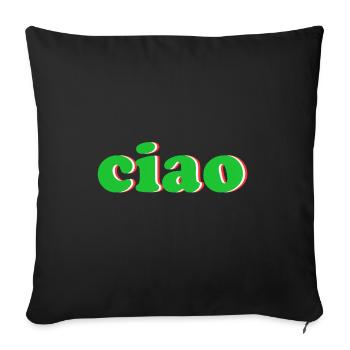 ciao italia - Housse de coussin décorative 45 x 45 cm - noir - Devant