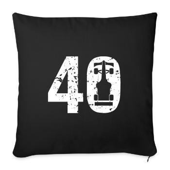 40 Formula Racing Motorsport - Sofakissenbezug 45 x 45 cm - Schwarz - Vorne