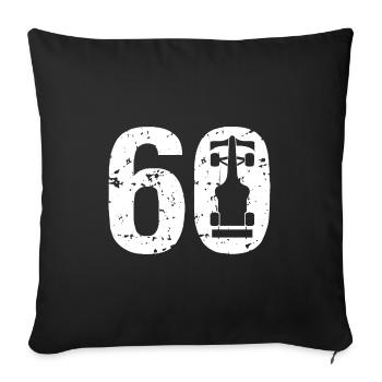 60 Formula Racing Motorsport - Sofakissenbezug 45 x 45 cm - Schwarz - Vorne