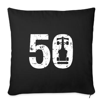 50 Formula Racing Motorsport - Sofakissenbezug 45 x 45 cm - Schwarz - Vorne
